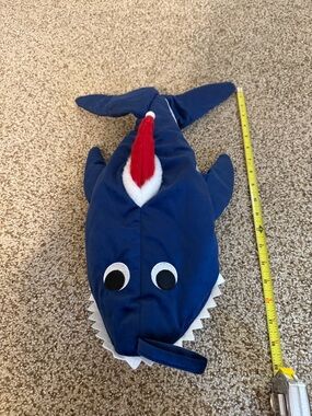 Plush Blue Shark Holiday Christmas Stocking